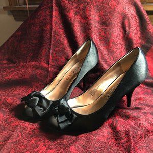 SALE! - WHBM Satin Peep-to Heels - Like New 7.5